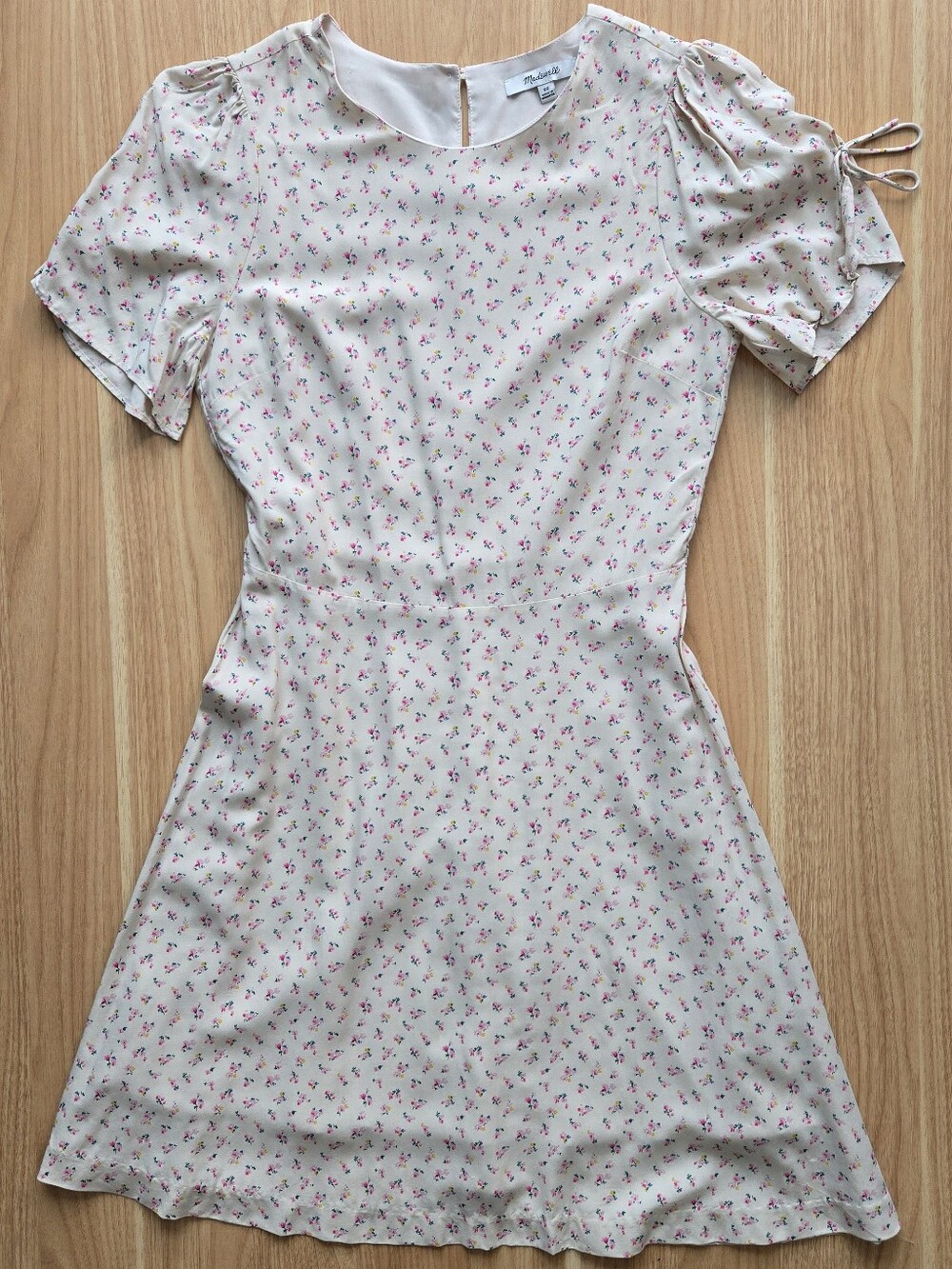 Madewell Cream Floral Midi Dress